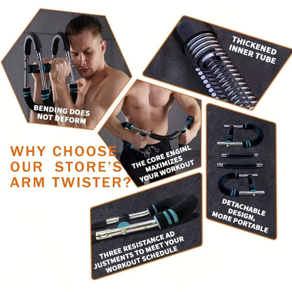 Adjustable Twister Arm Exerciser Wrist Strength Trainer Home Chest Expander for Shoulder Arm and Chest Exercise